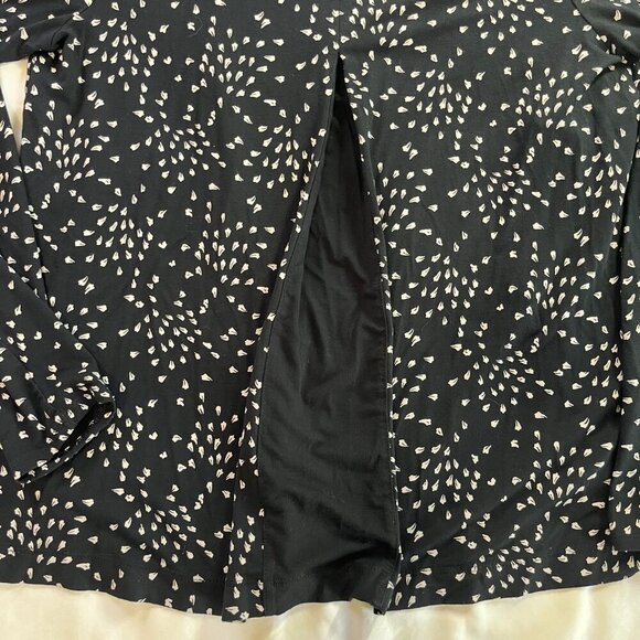 J Jill Black White Geometric Pattern Open Front Lightweight Blazer | Size S - Picture 5 of 5